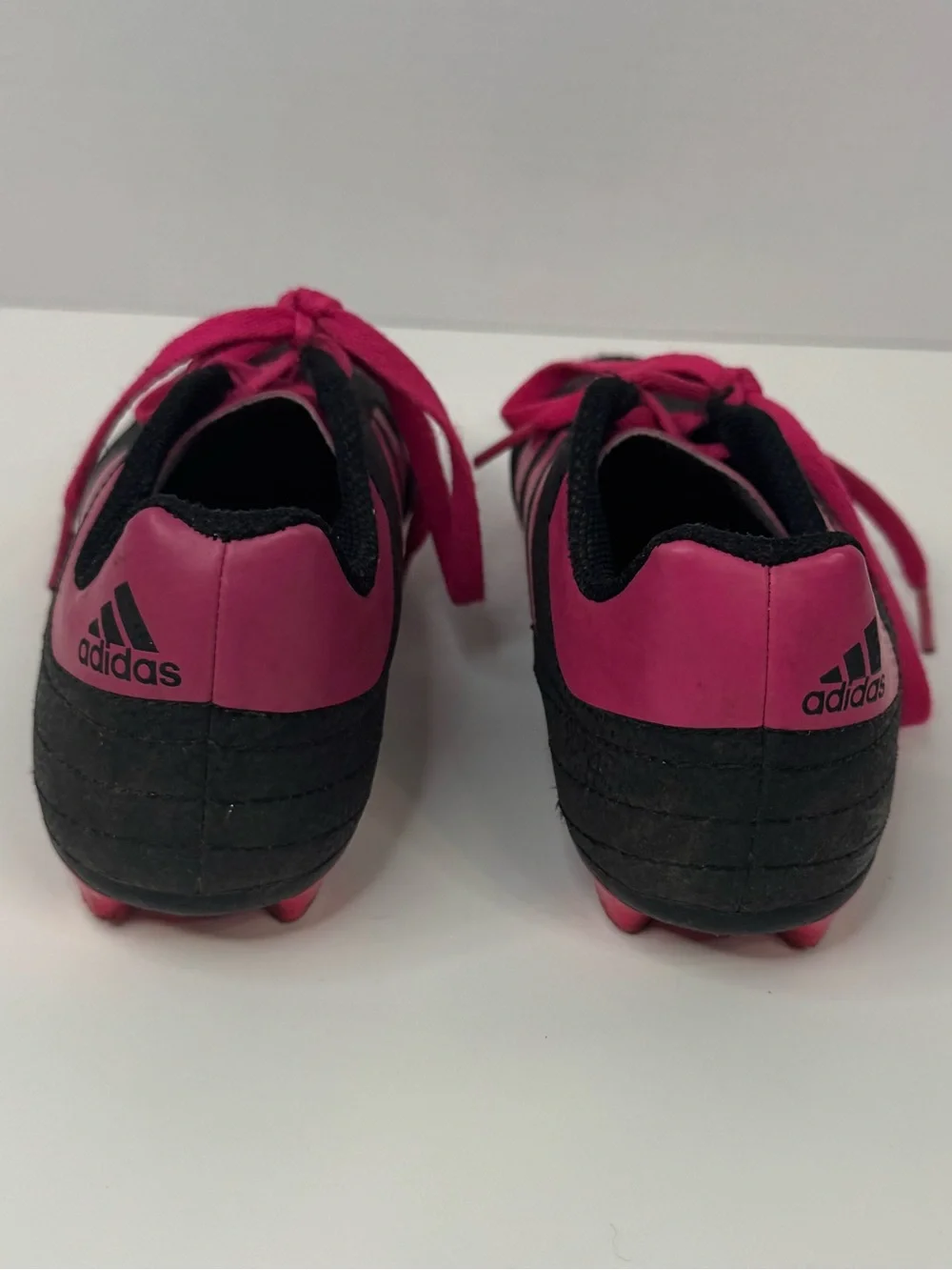 adidas Black and Pink Soccer Youth Cleats